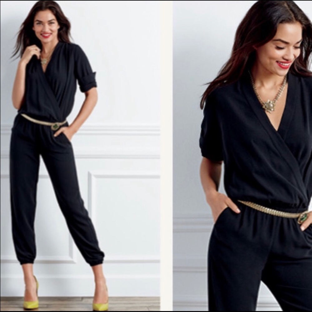 NWT Cabi Casey surplice jumpsuit Size XS